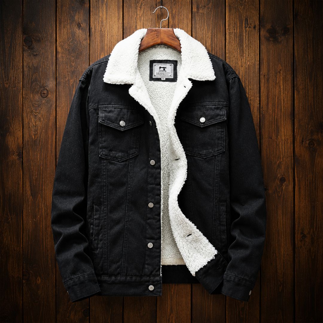 Jaqueta Jeans Masculina Forrada em Lã Montari