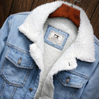 Jaqueta Jeans Masculina Forrada em Lã Montari