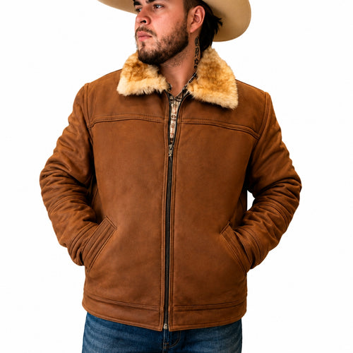 Jaqueta de Couro Masculina Forrada Motari